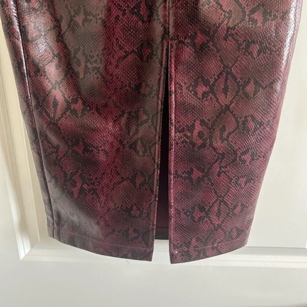 ATOIR Self Defined Skirt in Burgundy Python